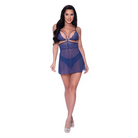 Magic Silk Berrylicious Babydoll & Panty Set Blueberry S/M - Large/Extra Large - Babydoll