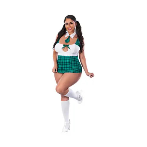 Magic Silk Dress Up Prep School Cutie Costume Teal Queen Size - Costumes