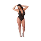 Magic Silk Glitz & Glam Bodysuit with Snap Crotch Black Queen Size - Bodysuit