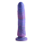 Magic Stick Glitter Silicone Dildo - Purple and Blue Galaxy Colored Intricate Design