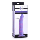 Purple tie in a box displayed with Magic Stick Glitter Silicone Dildo