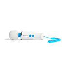 Magic Wand Micro Rechargeable Wand - White & Blue Massager with Rounded Head and Cord