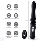 Black silicone Maia Toys MAX USB thrusting portable love machine with wireless remote