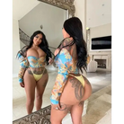 Woman in blue and gold outfit posing, Main Squeeze Brittanya Razavi ULTRASKYN Stroker