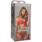 Main Squeeze Jessie Andrews Pussy packaging with woman in red polka dot swimwear