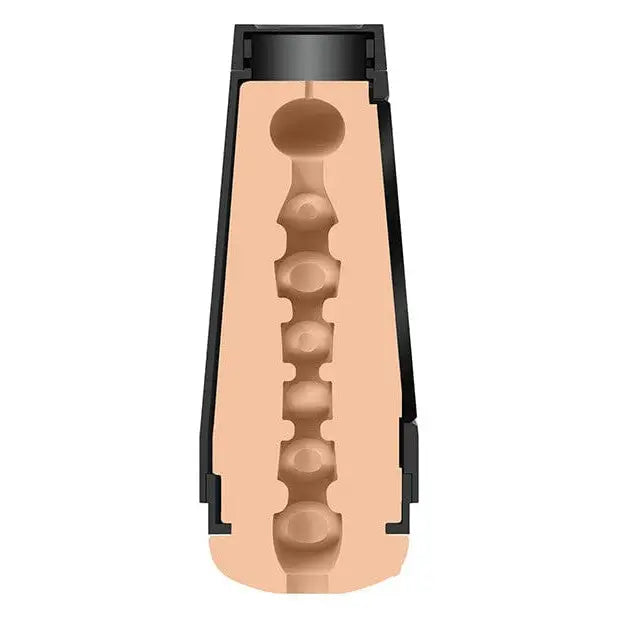 Main Squeeze Lela Star - Flesh-colored sex toy with textured shaft and black plastic casing