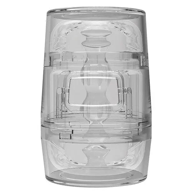 Clear plastic water filtration pitcher from the Main Squeeze POP-OFF OPTIX collection