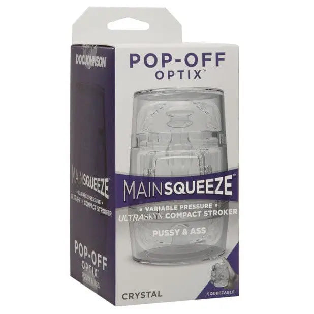 Main Squeeze Pop-Off Optix Clear Double-Ended Lifelike ULTRASKYN Masturbator in Packaging