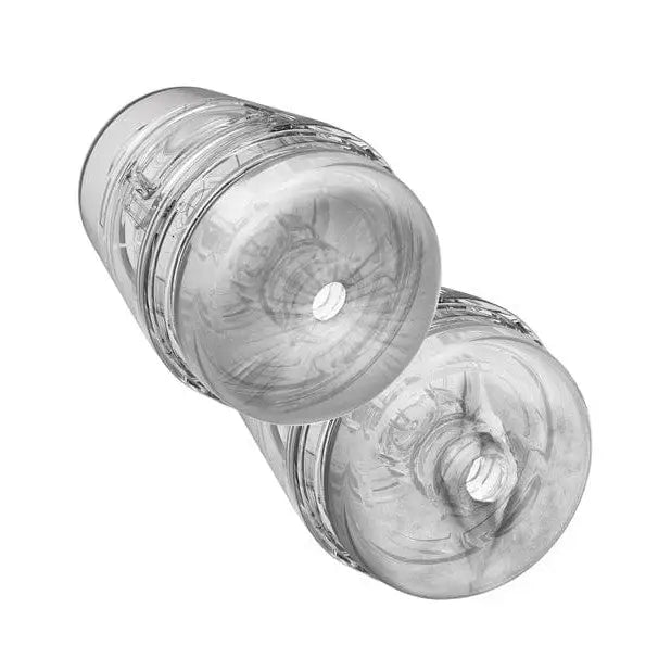 Main Squeeze POP-OFF OPTIX Double-Ended Transparent Masturbator with Textured Interior