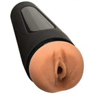 Close up of Main Squeeze - Remy LaCroix Pussy, a flesh toy with a black handle