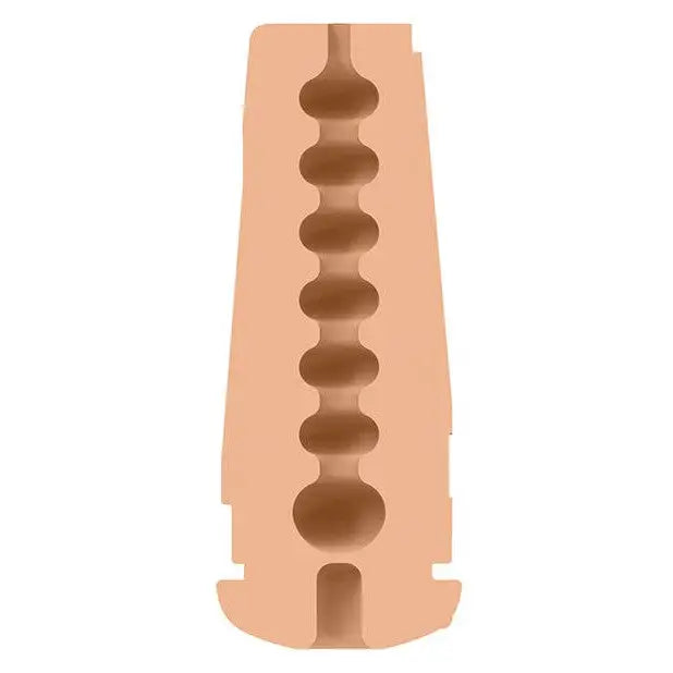 Main Squeeze ’The Virgin’ replacement sleeve - flesh-colored silicone sex toy with bulbous segments