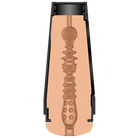 Main Squeeze Ultraskyn Pussy Stroker features an intricate, ornate wooden spindle detailing