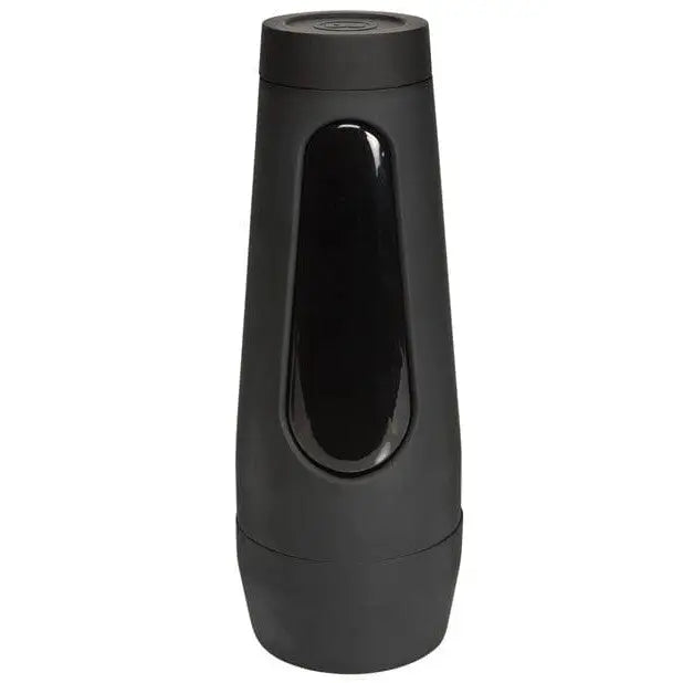 Main Squeeze ULTRASKYN Stroker – Blair Williams with sleek black water bottle and oval window