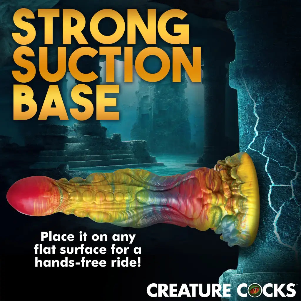 Colorful Creature Cocks Majestic Merman Silicone Dildo with suction cup base