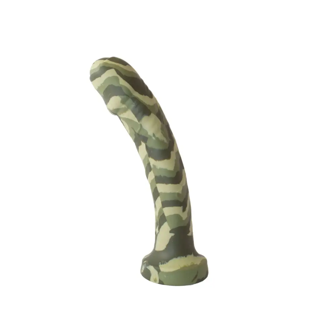 Major Dick Commando 7.25 Uncut Green Camo Dong ’ - Realistic Dildo