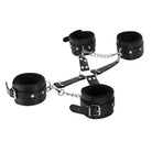 Male Power Leather All 4’s Fuzzy Cuff Set Black - secure and stylish fuzzy cuff set