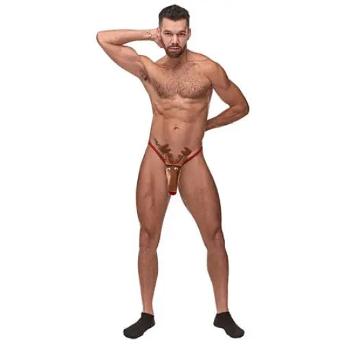 Male Power Novelty Rock Hard Rudy Brn 1SZ - G-String