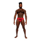 Male Power Sassy Lace Bikini Solid Pouch Red S - Lingerie Clothing and Accessories