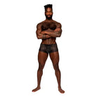 Male Power Sassy Lace Mini Short Sheer Pouch Black M - Lingerie Clothing and Accessories