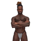 Male Power Sexagon Posing Strap Gray O/S - G-String