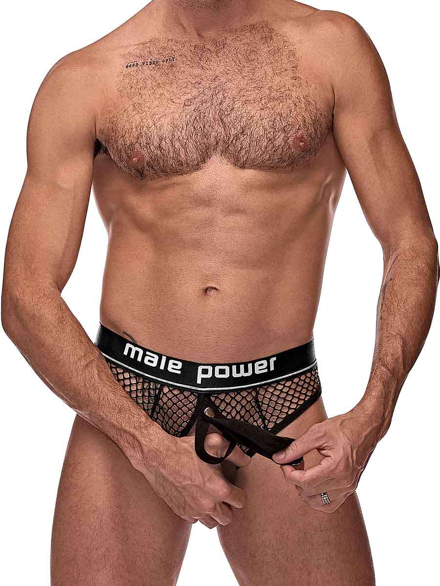 Male Power Thong Black / L/XL Cock Pit Cock Ring Thong at the Haus of Shag