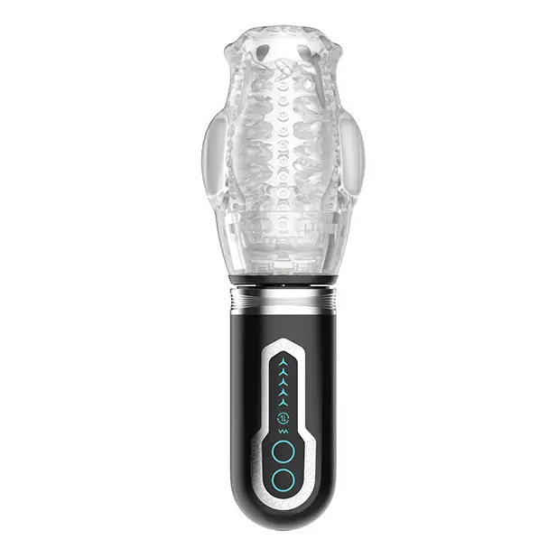 Male Rose 3 (previously Male Rose 2) Thrusting Rotator - Black - Manual Stroker