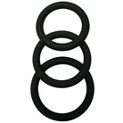 Malesation Cock Ring Set - Pack Of 3 Black - Cock Ring