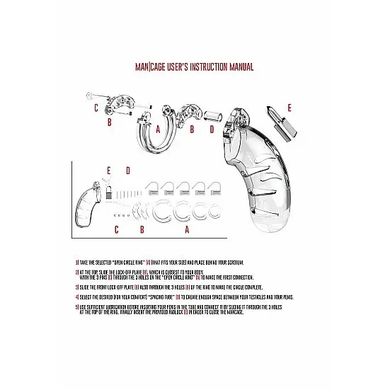 Mancage Chastity 4.5in Transparent Model 04 - Cock Cage