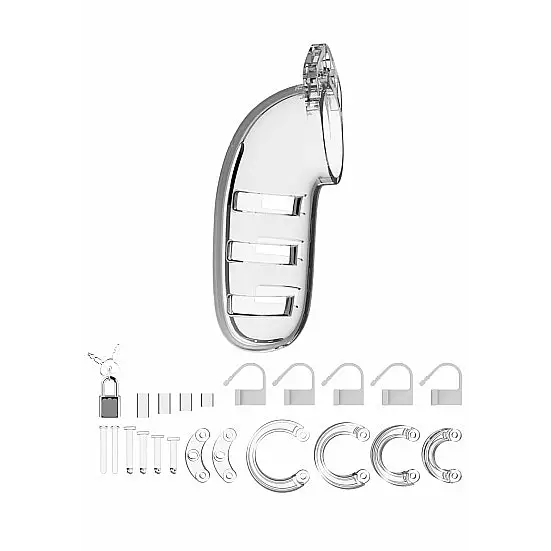 Mancage Chastity 5.5in Transparent Model 6 - Cock Cage