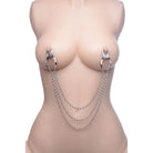 Master Series Affix Triple Chain Nipple Clamps with decorative metal chains