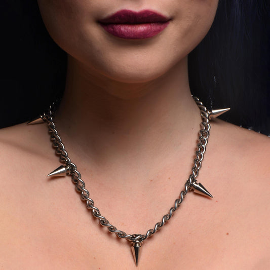 Master Series Collar Spiked Punk Necklace at the Haus of Shag