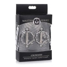 Master Series Nipple Clamp Master Series Crowned Magnetic Nipple Clamps - Silver at the Haus of Shag