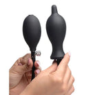 Master Series Plug Master Series Dark Inflator Inflatable Silicone Anal Plug - Black at the Haus of Shag