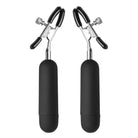 Master Series Nipple Clamp Black Master Series Dark Passion Vibrating Nipple Clamps at the Haus of Shag