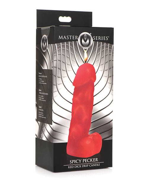 Master Series Dripping Candle Master Series Spicy Pecker Dick Drip Candle - Red at the Haus of Shag