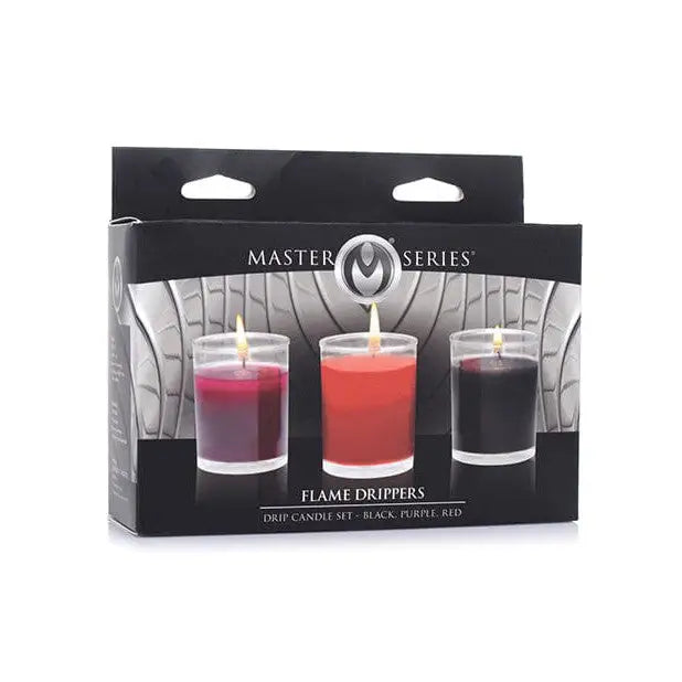 Master Series Flame Drippers Candle Set - Multi Color: Trio of vibrant glass candles