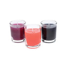 Master Series Flame Drippers Candle Set - Three colorful glass votive candles