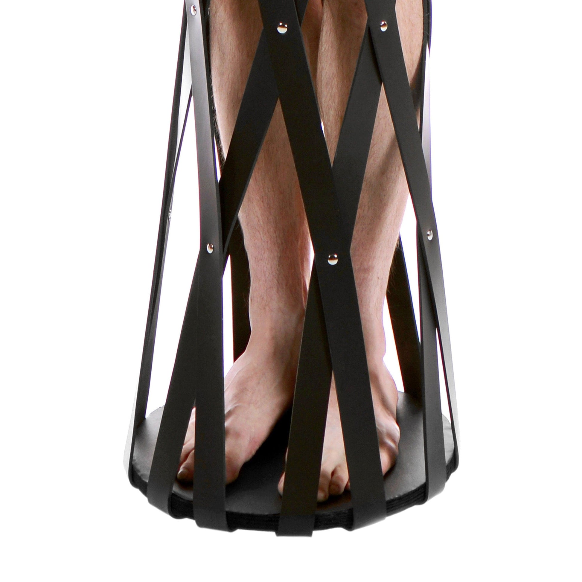 Master Series Full Body Restraint Black Master Series Hanging Rubber Strap Cage at the Haus of Shag
