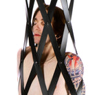 Master Series Full Body Restraint Black Master Series Hanging Rubber Strap Cage at the Haus of Shag