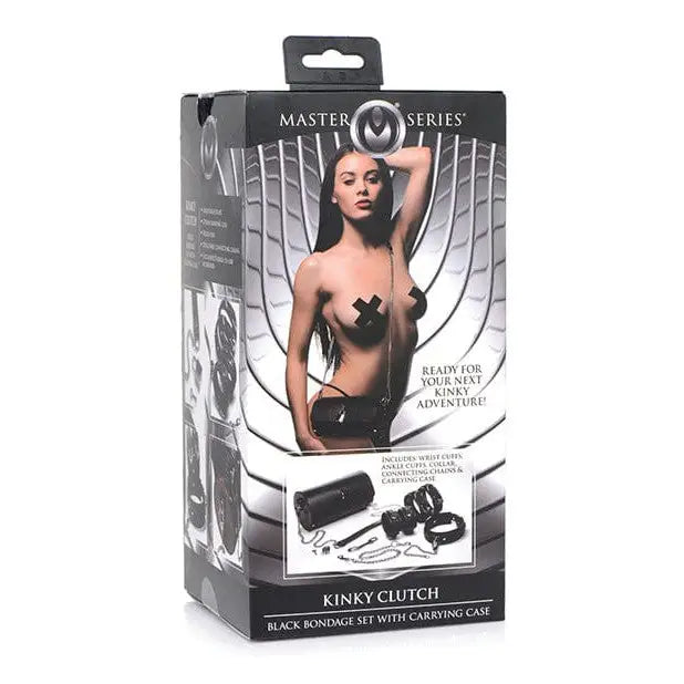 Master Series Bondage Kit Master Series Kinky Clutch Black Bondage Set W/carrying Case at the Haus of Shag