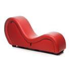 Close up of red Master Series Kinky Couch Sex Chaise Lounge on white background