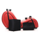 Red boxing glove with black straps on Master Series Kinky Couch Sex Chaise Lounge