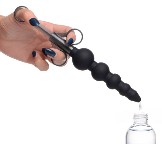 Master Series Lube Launcher Silicone Graduated Beads Lubricant Launcher at the Haus of Shag