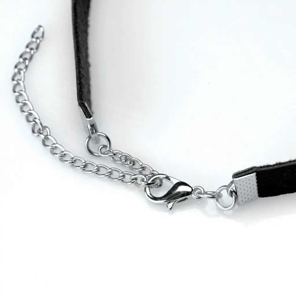 Master Series Collar One Size Fits Most / Black Master Series Lush Pet Silver Ring Slim Choker at the Haus of Shag