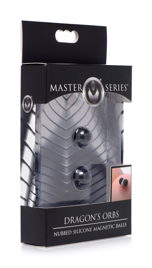 Master Series Nipple Clamp Black Master Series Dragon's Orbs Nubbed Silicone Magnetic Balls at the Haus of Shag