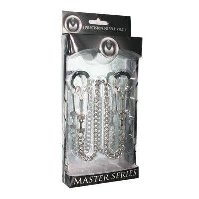 Master Series Nipple Clamp Silver Master Series Bauhaus Precision Nipple Vice at the Haus of Shag