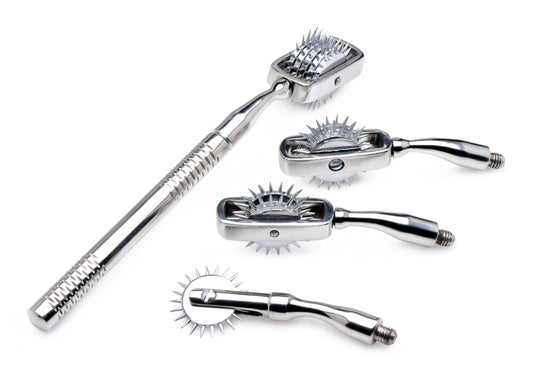 Master Series Pinwheel Silver Master Series Deluxe Wartenberg Wheel Set With Travel Case at the Haus of Shag