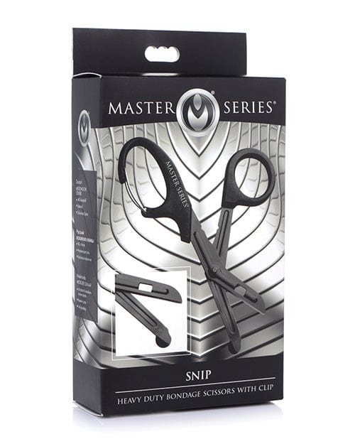 Master Series Safety Scissors Master Series Snip Heavy Duty Bondage Scissors W/clip - Black at the Haus of Shag