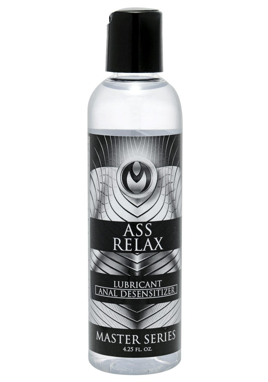 Master Series Silicone Lubricant 4.25 oz. Master Series 'Ass Relax' Desensitizing Lubricant at the Haus of Shag