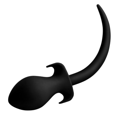 Master Series Tail Plug Black Woof Xl Silicone Puppy Tail Butt Plug at the Haus of Shag